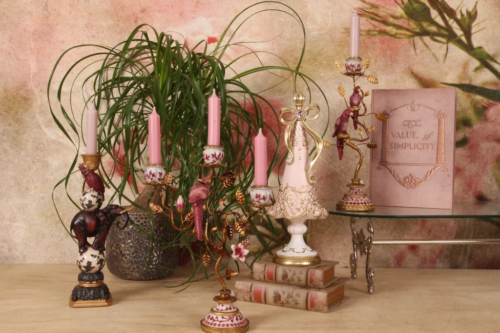 Miniature Christmas Tree - Pink - 35.5 cm - Synthetic Resin