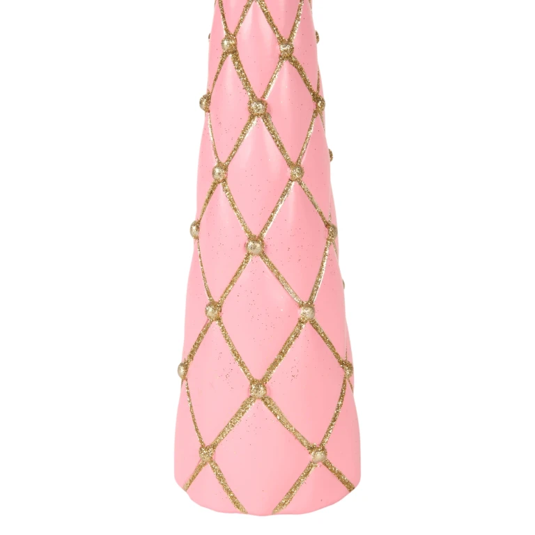 Miniature Christmas Tree - Pink - 35.5 cm - Resin
