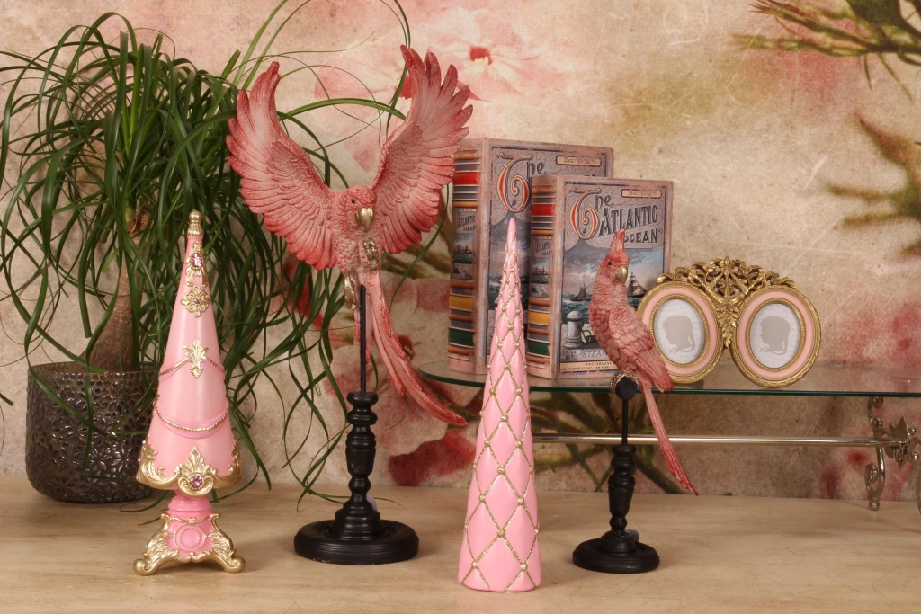 Miniature Christmas Tree - Pink - 35.5 cm - Resin