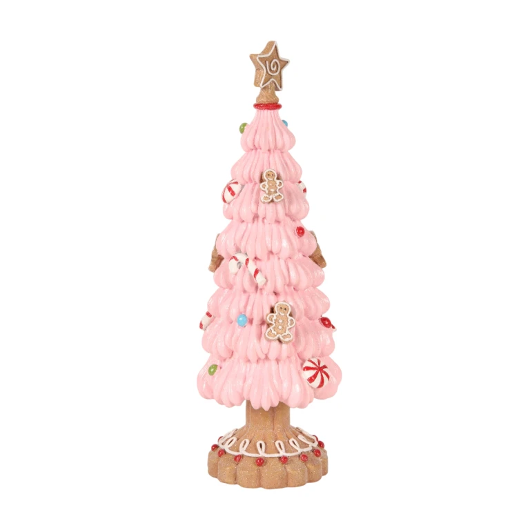 Miniature Christmas Tree - Pink - 31.5 cm - Synthetic Resin