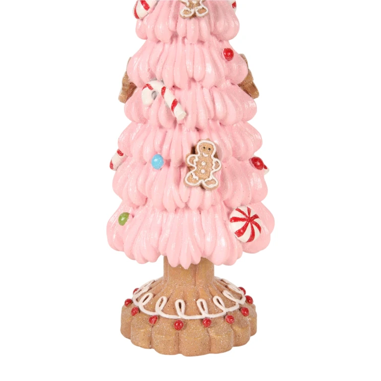 Miniature Christmas Tree - Pink - 31.5 cm - Synthetic Resin