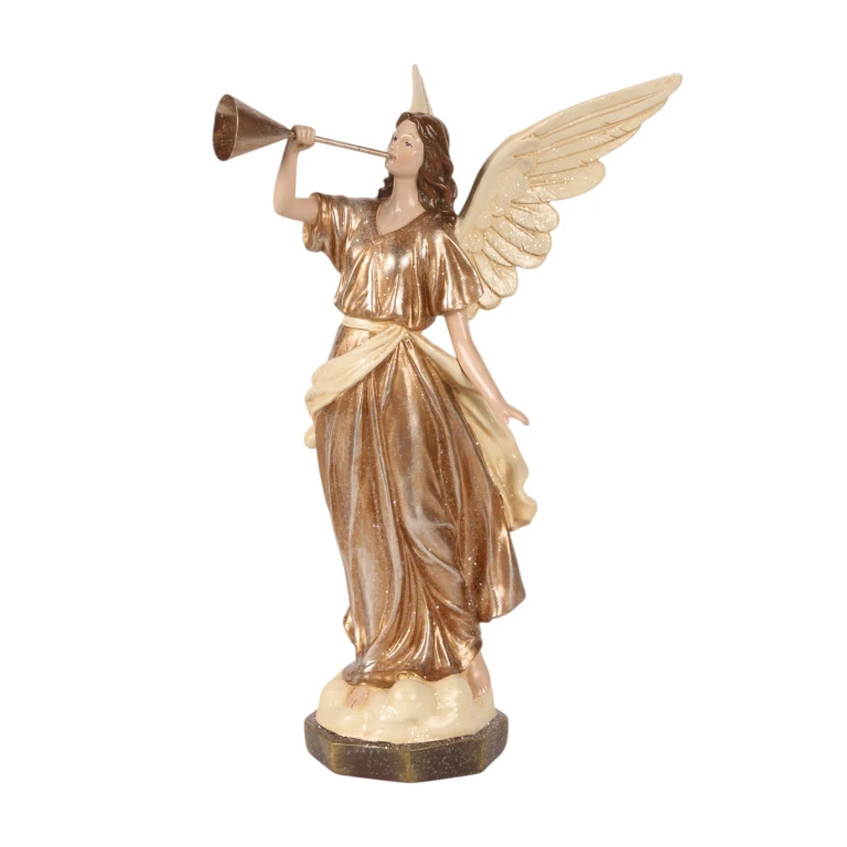 Angel figurine - beige - 41 cm - resin