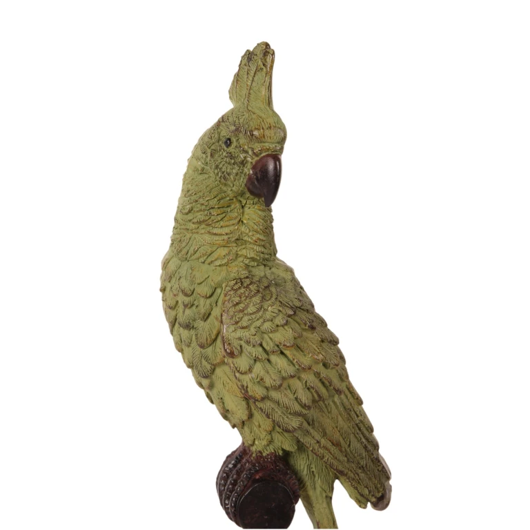 Parrot on Stand - Green - 35 cm - 1 Piece