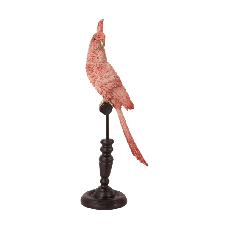 Parrot on Stand - Pink - 35 cm