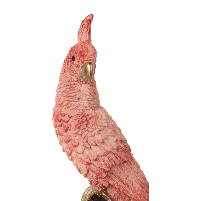 Parrot on Stand - Pink - 35 cm