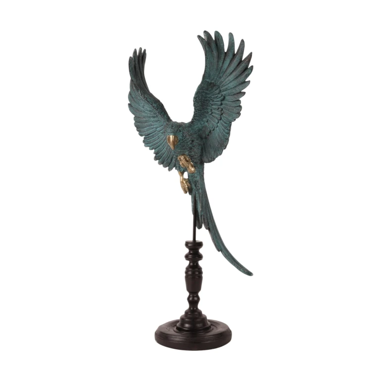 Parrot on Stand - Blue - 52.5 cm