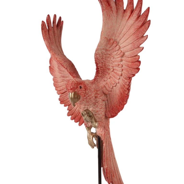 Parrot on Stand - Pink - 52.5 cm