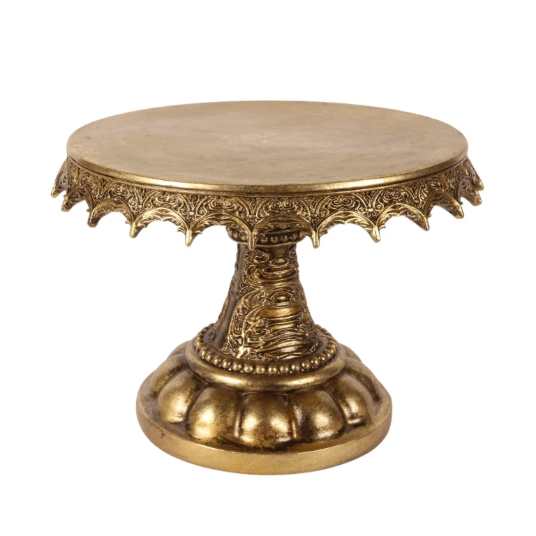 Cake Stand 30 cm Gold Artificial Resin