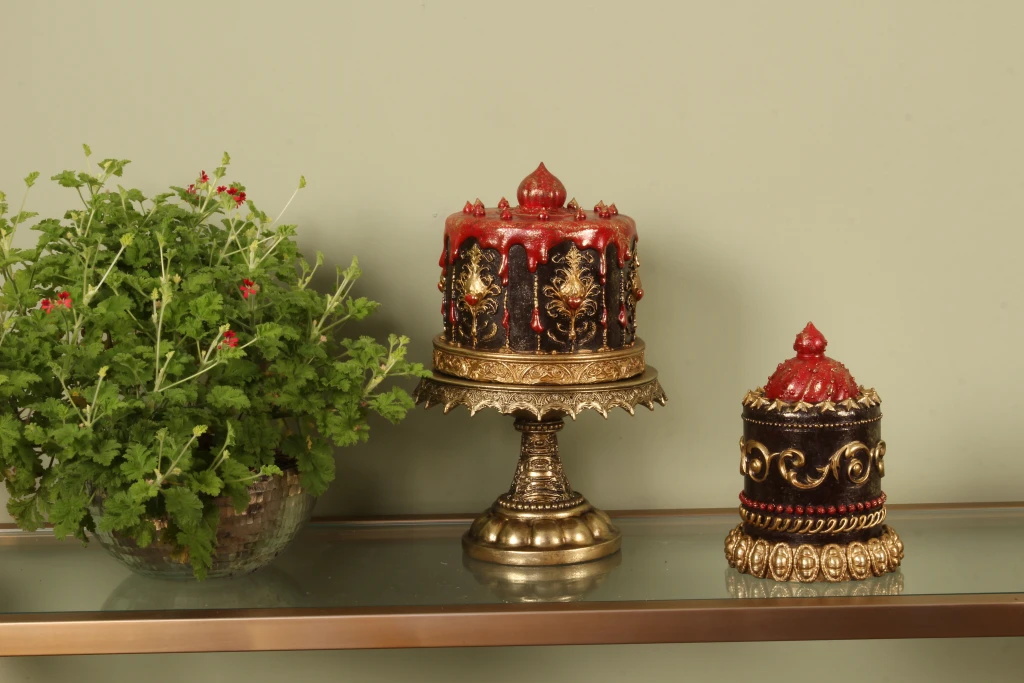 Decorative Cake - Brown - 20 cm - Polyresin