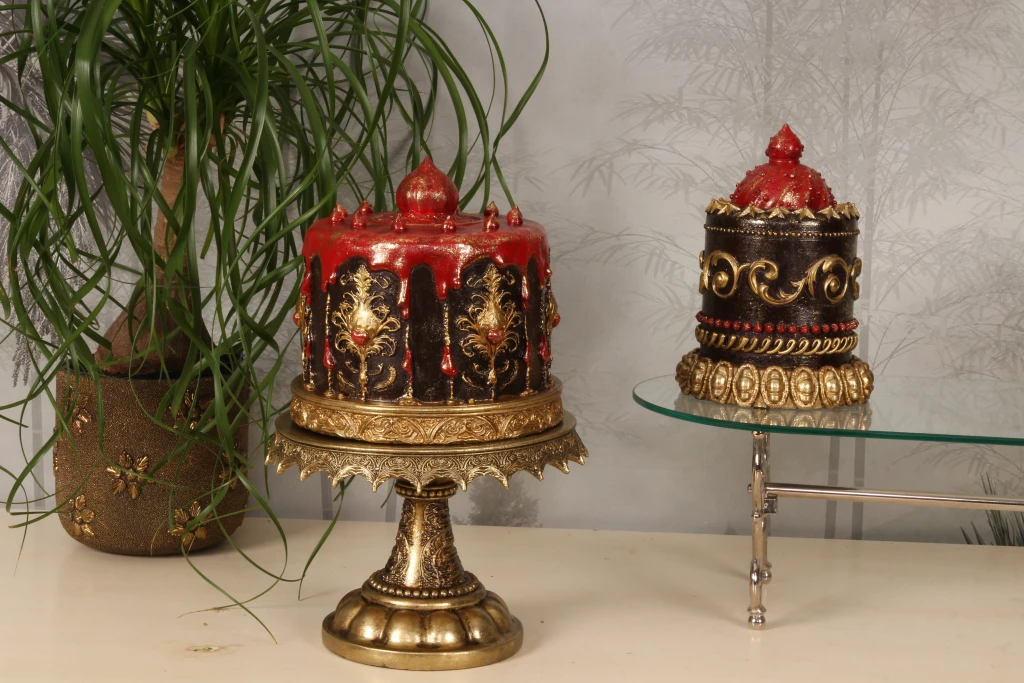 Decorative Cake - Brown - 20 cm - Polyresin