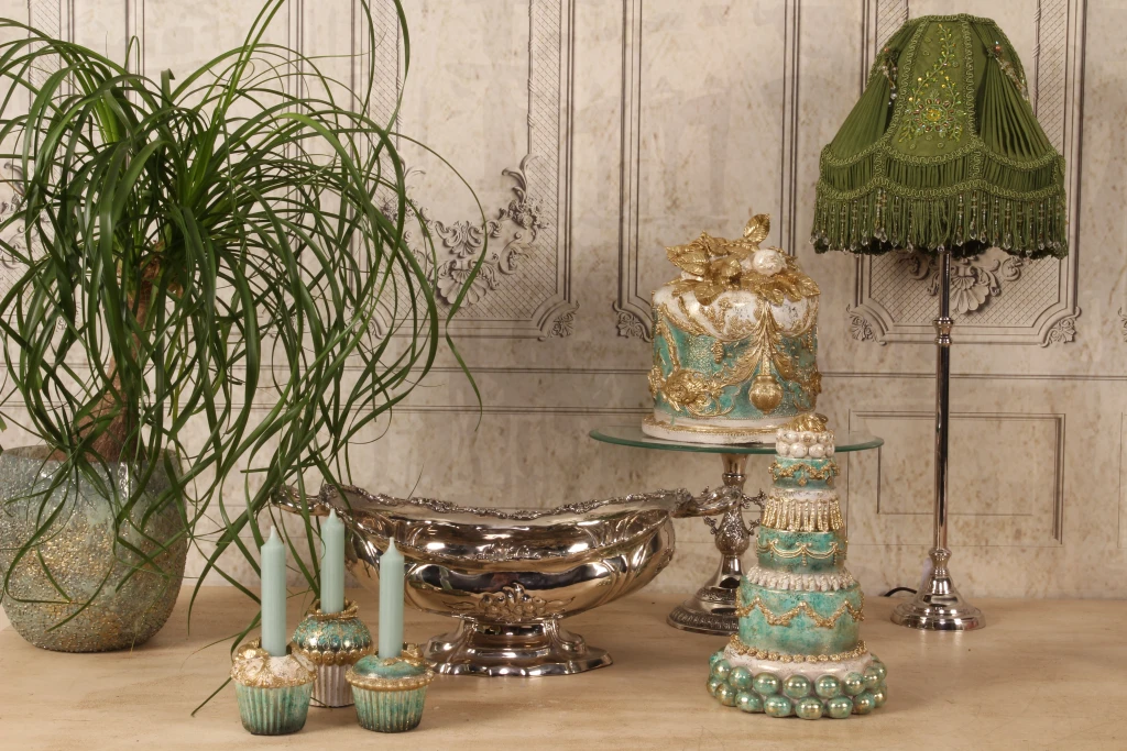 Decorative Cake - Blue - 27.5 cm - Synthetic Resin