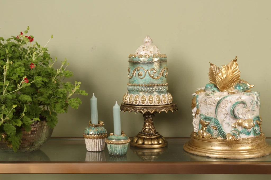 Decorative Cake - Blue - 23 cm - Resin - 1 Piece