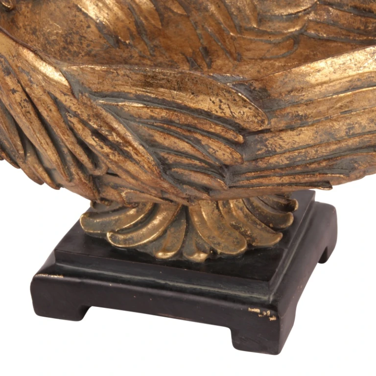 Dutch Style Peacock Decorative Bowl - Gold - 45 cm