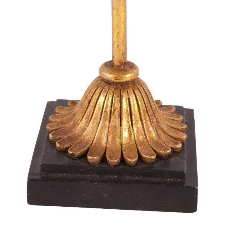 Decorative Mask on Pedestal - Gold - 20.5 cm - Resin