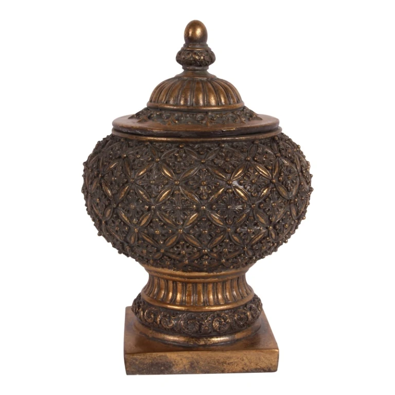 Storage Box Approx. 27 x 18.5 cm - Gold - Resin