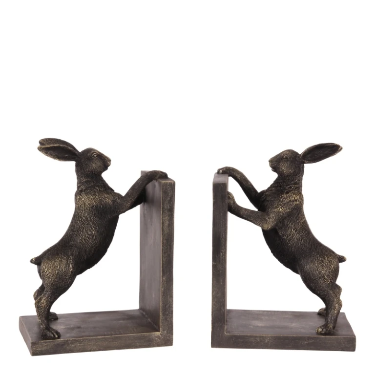 Bookend Rabbit - Gold - Resin - 1 Piece