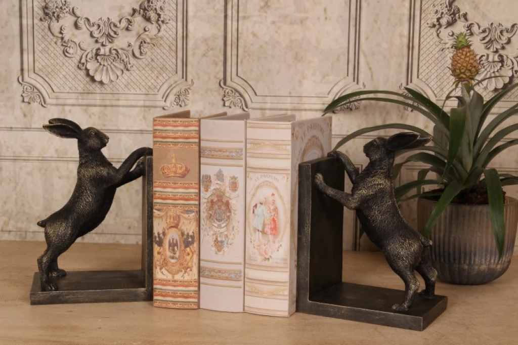 Bookend Rabbit - Gold - Resin - 1 Piece