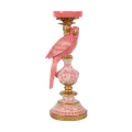 Kandelaar Papegaai 32,5 cm - Roze - Resin