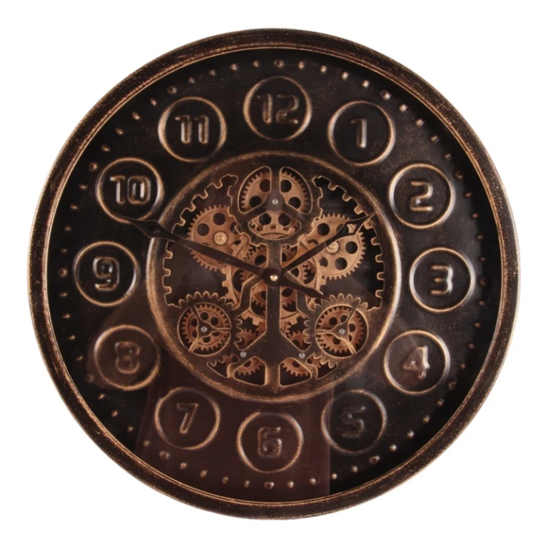 Wall Clock Stamford - Black - Round - Metal - 46 cm