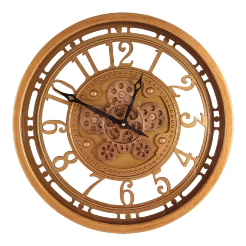 Wandklok Key West 46 cm - Goud - Rond - Metaal