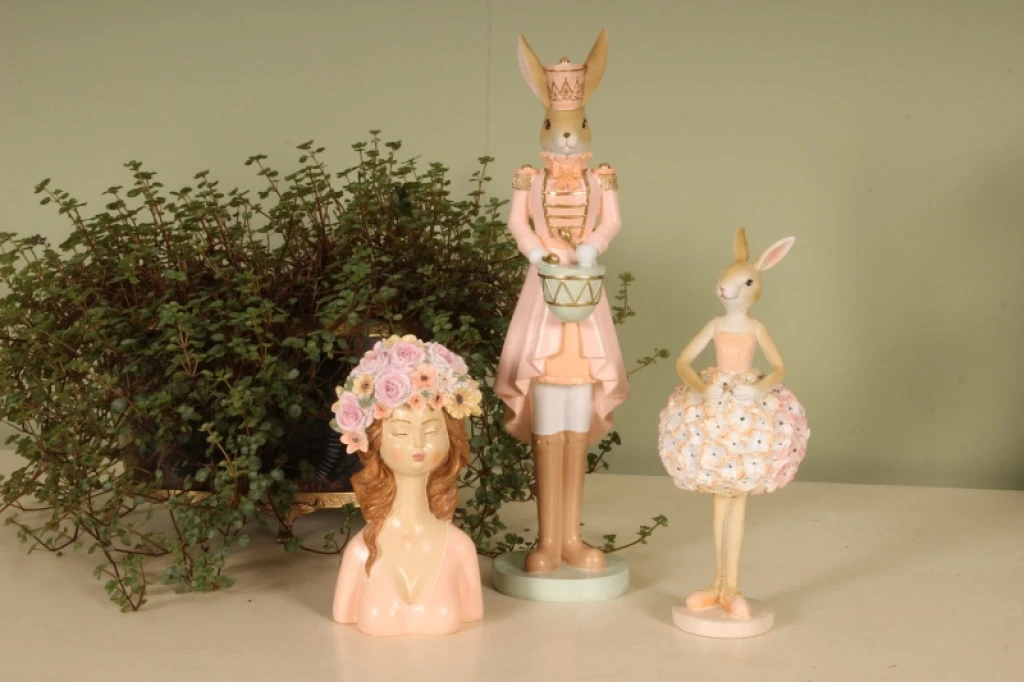 Rabbit Figurine - Pink - 31 cm
