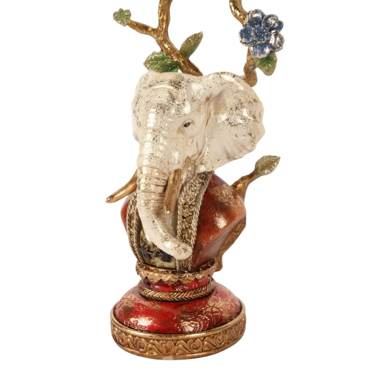 Elephant Candle Holder - 31 cm - Multicolored - Resin
