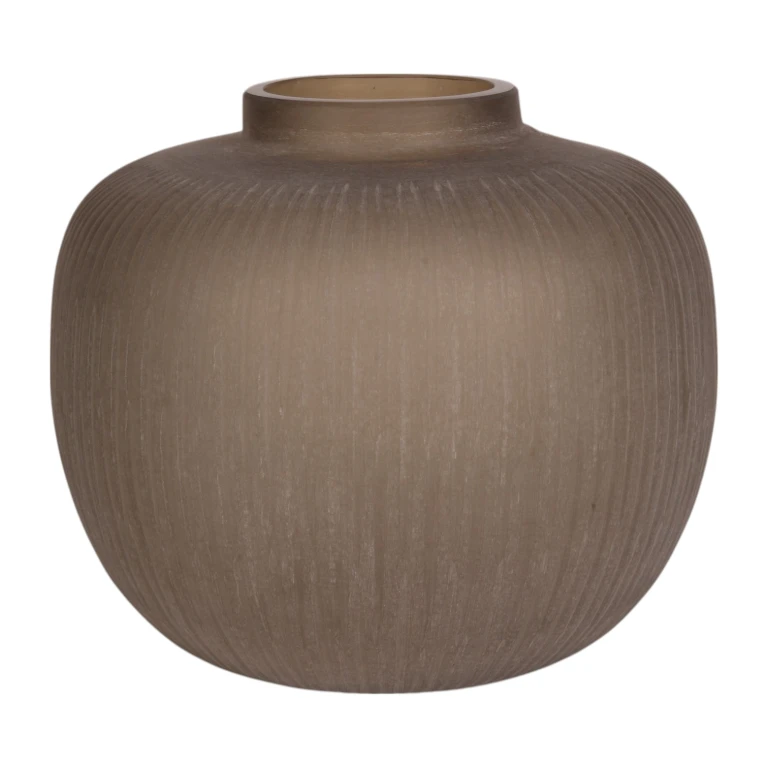 Evelyn Vase - 30 cm - brown - glass