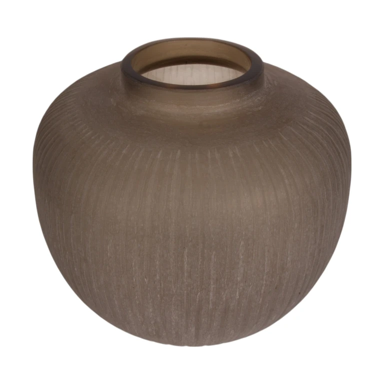 Evelyn Vase - 30 cm - brown - glass