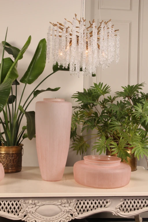 Clay Vase - 72 cm - Pink - Glass