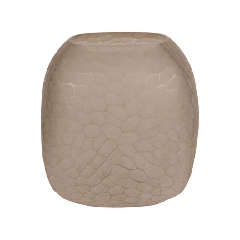 Pebble Vase S - 22 cm - Brown - Glass