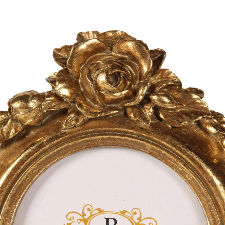 Photo Frame 10 x 10 cm - Gold - Resin - Round