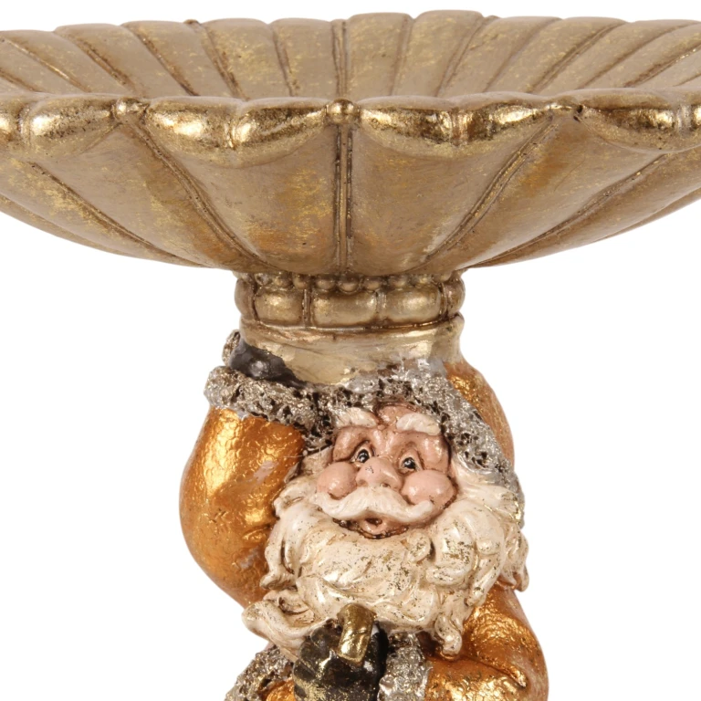 Christmas Santa Bowl - Gold - Resin - 24 cm - 1 piece