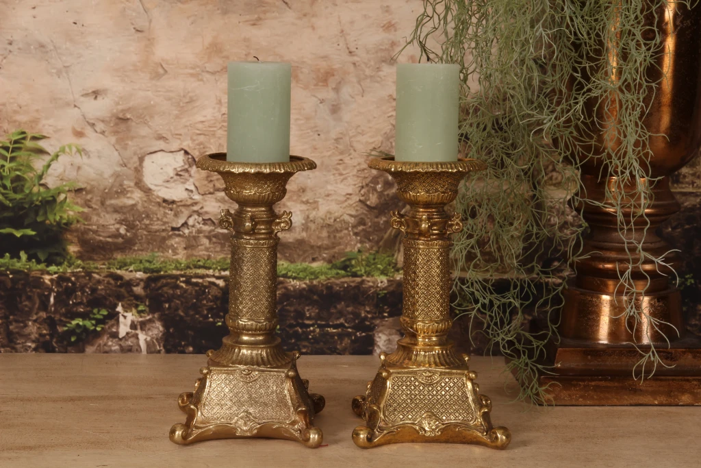 Candelabra - 22.5 cm - Gold - Resin