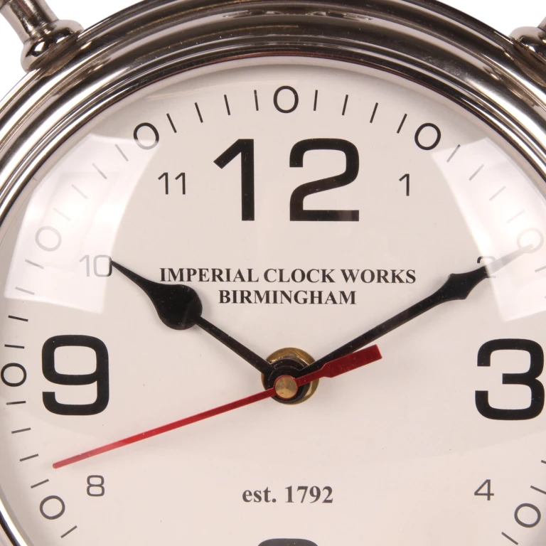 Table clock - silver - aluminum - 28 cm - 1 piece