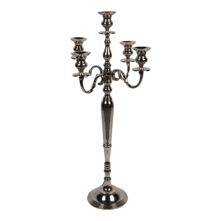 Candelabrum - 5 Arms - 104 cm - Silver - Aluminum