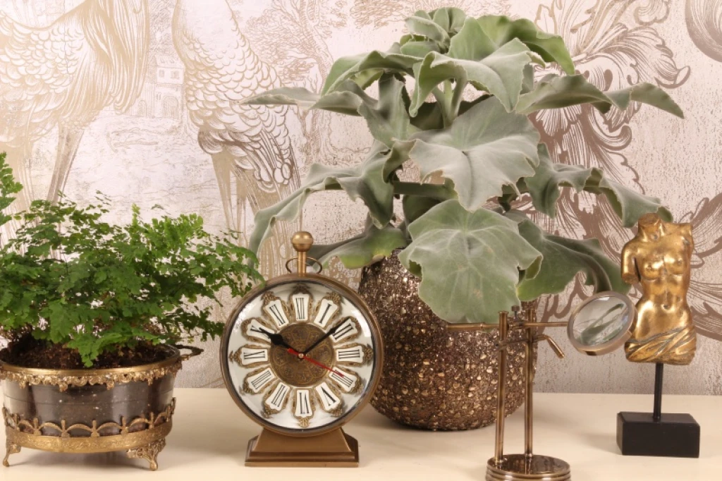Table Clock Alain - Brass - Gold - 27 cm