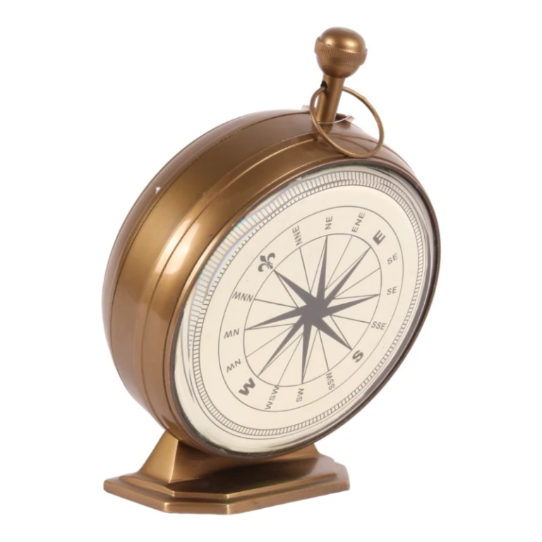 Table Clock Alain - Brass - Gold - 27 cm