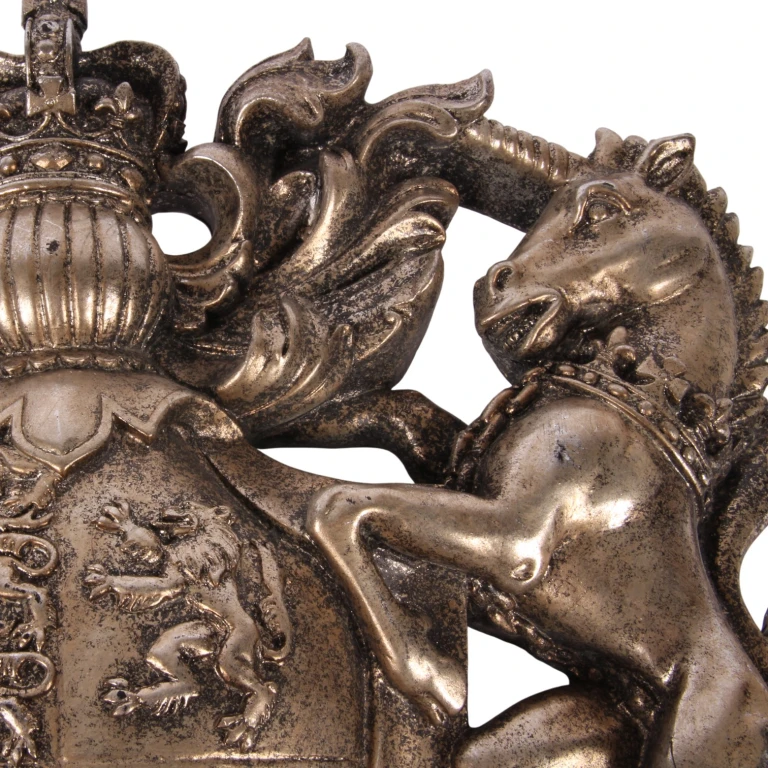 Coat of Arms wall ornament - silver - 38 cm - resin