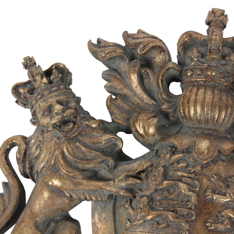 Wall Ornament Coat of Arms - Gold - 38 cm - Resin