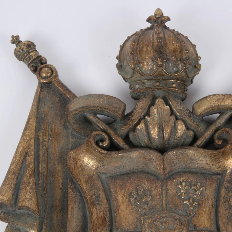Wall Ornament Coat of Arms - Gold - 36.5 cm - Resin