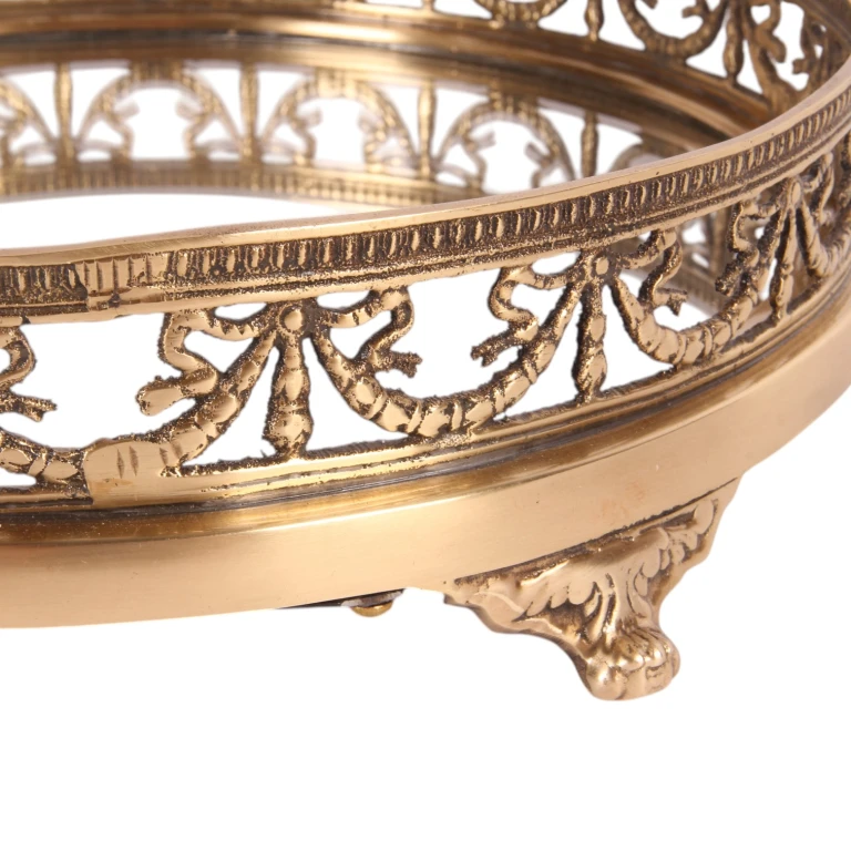 Mirror Tray Brass Gold-Colored - 28 cm - 1 Piece