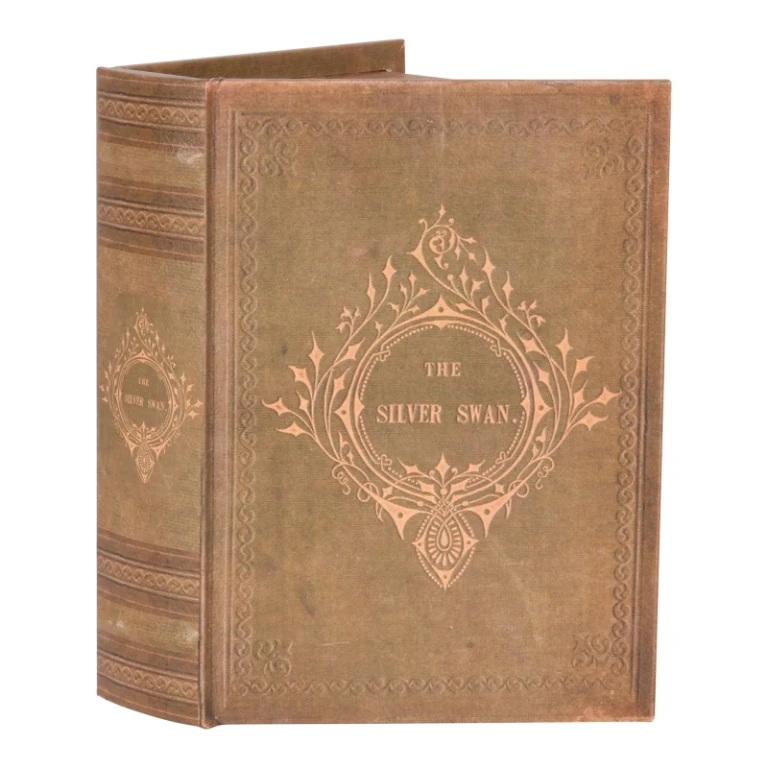 Book-shaped storage box - 23 cm - green - faux leather