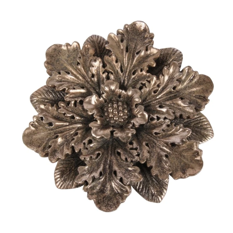 Wall Ornament Flower - Silver - 20 cm - Resin