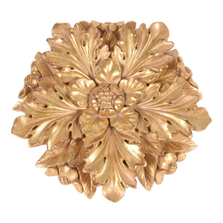 Wall Ornament Flower - Gold - 25.5 cm - Resin