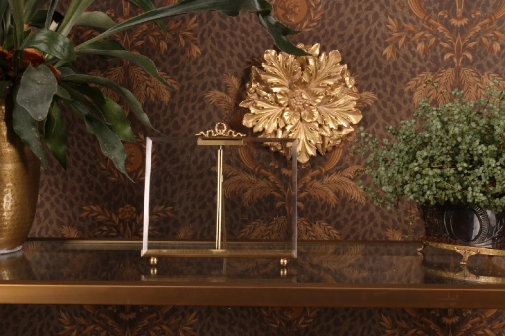 Wall Ornament Flower - Gold - 25.5 cm - Resin