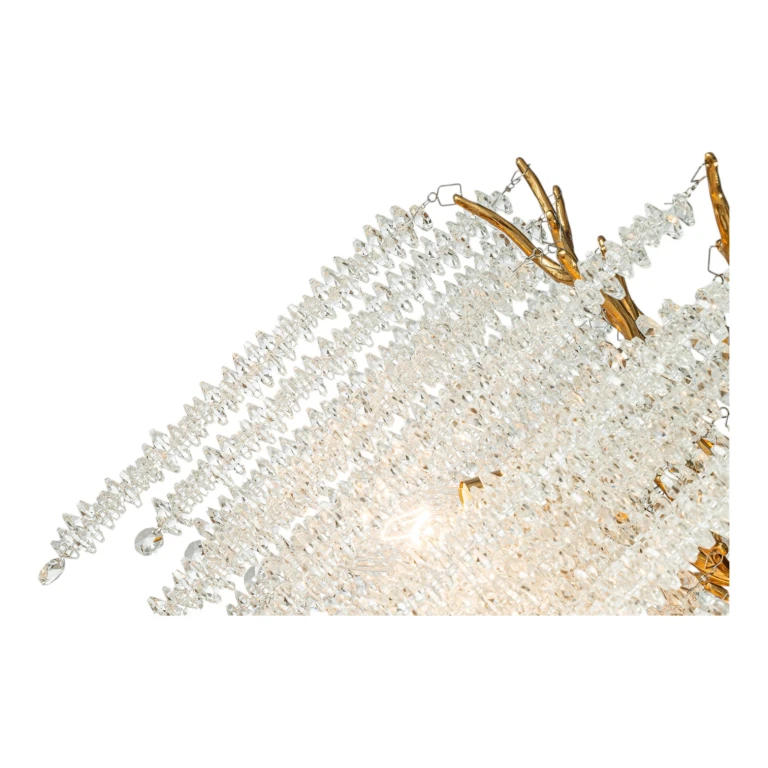 Dutch Style Waterfall Chandelier - 45 cm - gold - glass