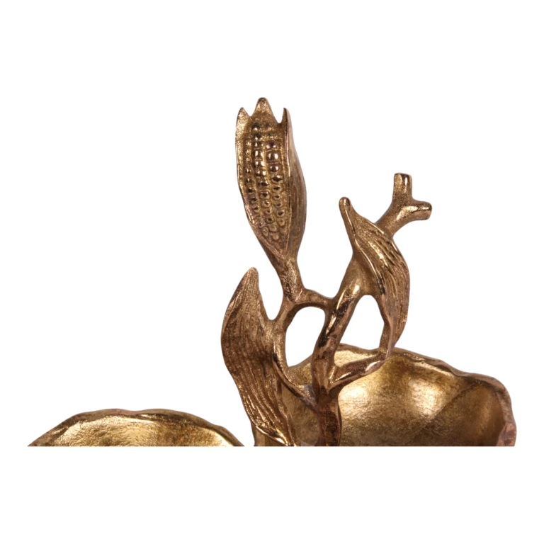 Decorative bowls - gold - aluminum - set of 3 pieces - 24 cm
