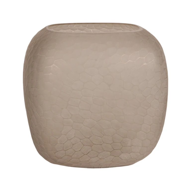 Pebble Vase - 26 cm - brown - glass