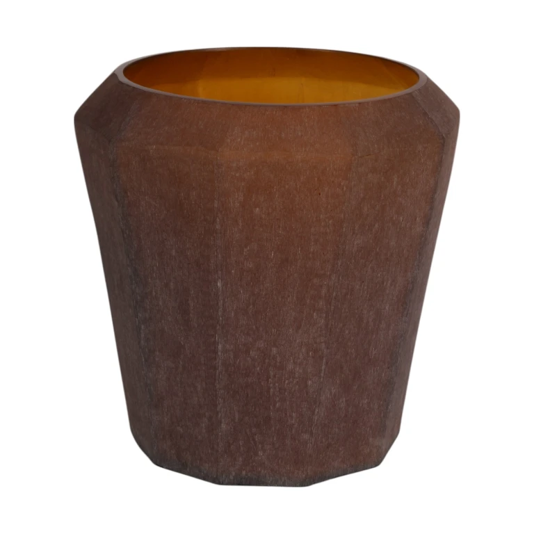 Diamond Vase - 29 cm - Amber - Glass