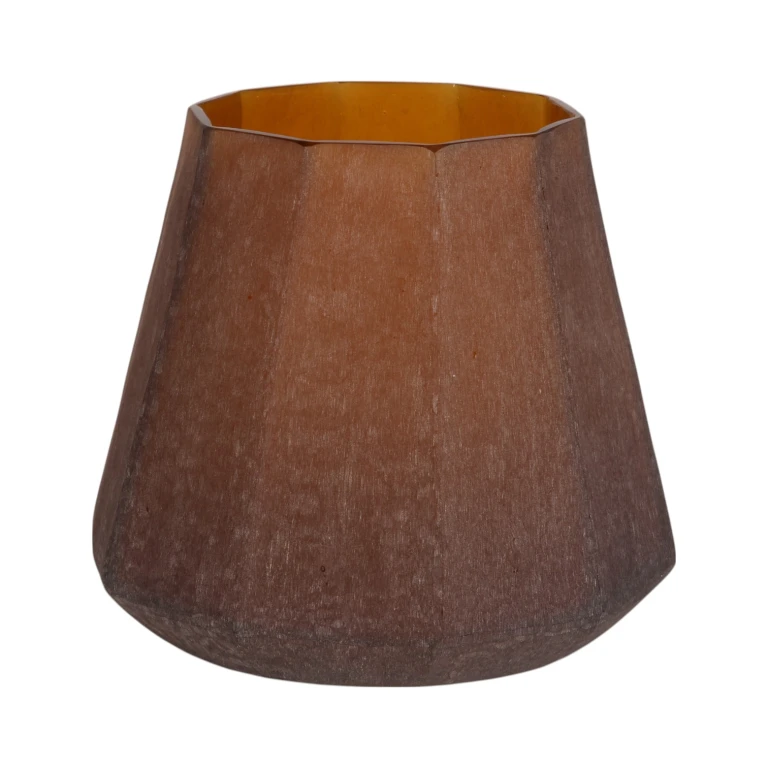 Diamond Vase - 29 cm - amber - glass